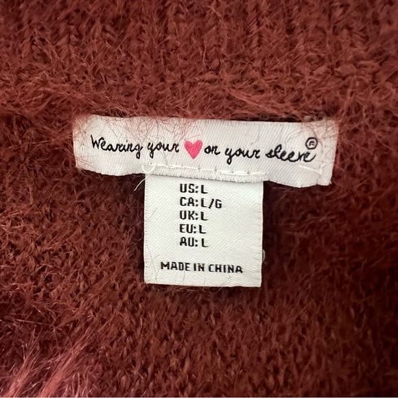 Fuzzy Scoop Neck Pullover Sweater - Picture 6 of 7